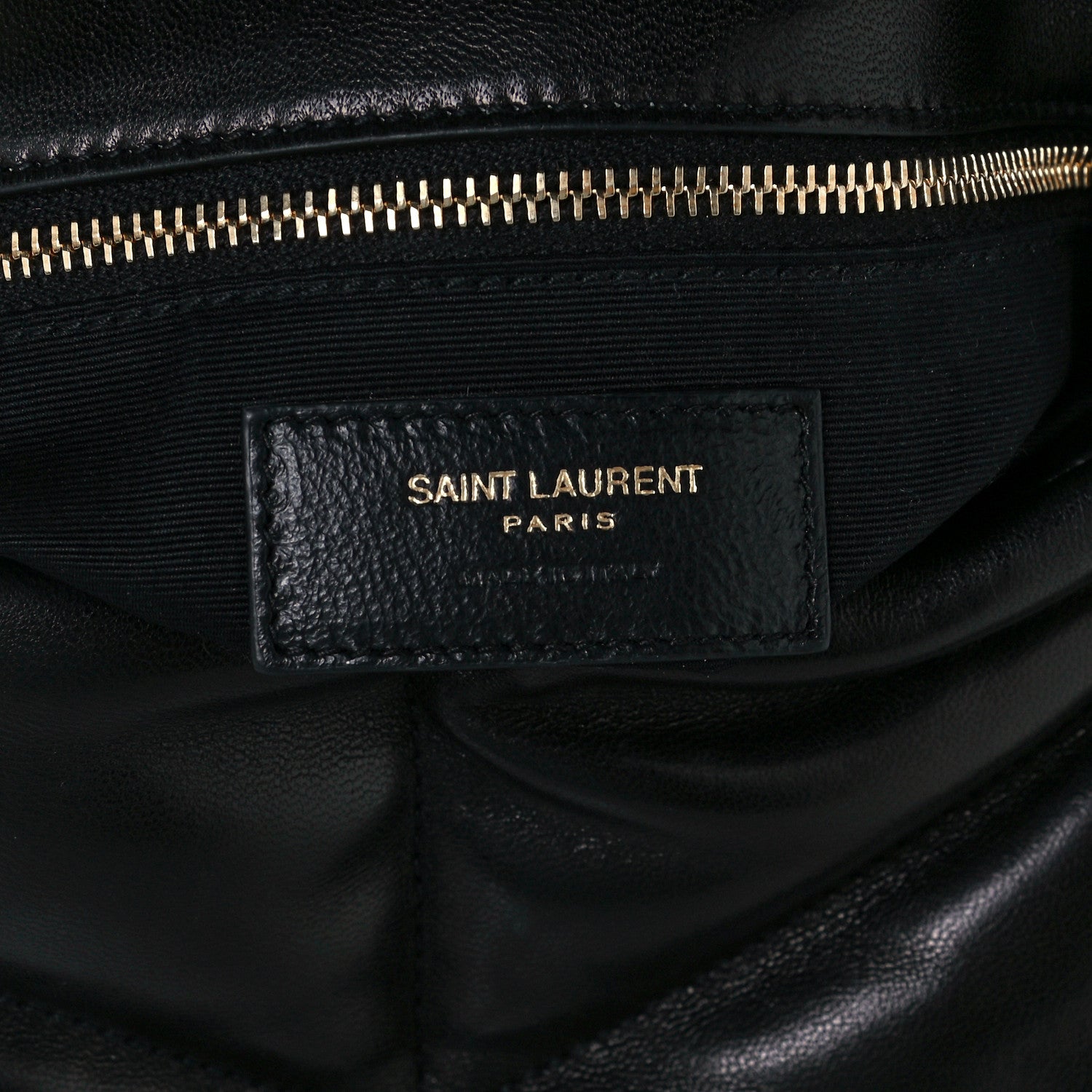 Saint Laurent Lambskin Quilted Medium Loulou Puffer Monogram Chain Satchel Black 7 of 11