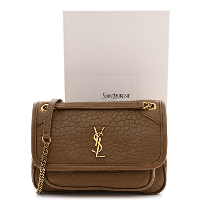 Saint Laurent Grained Lambskin Monogram Mini Niki Chain Satchel Dark Cork 11 of 11