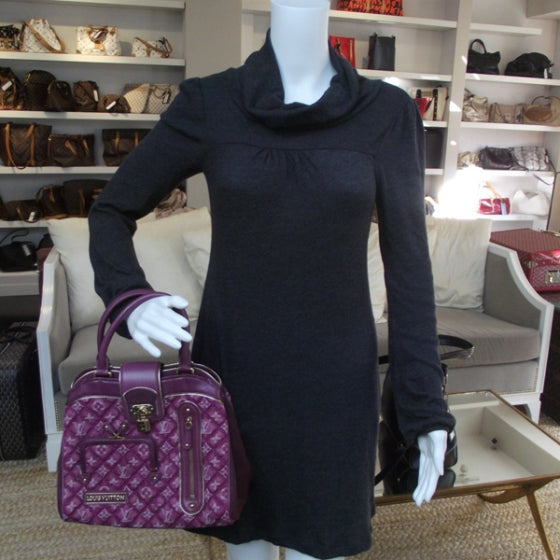 Monogram Denim Quilted Linda Fuchsia