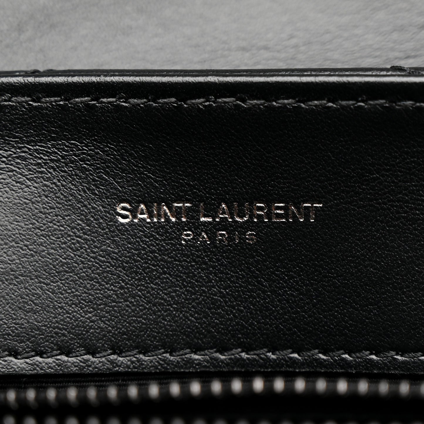 Calfskin Y Quilted Monogram Monochrome Small Loulou Chain Satchel Black
