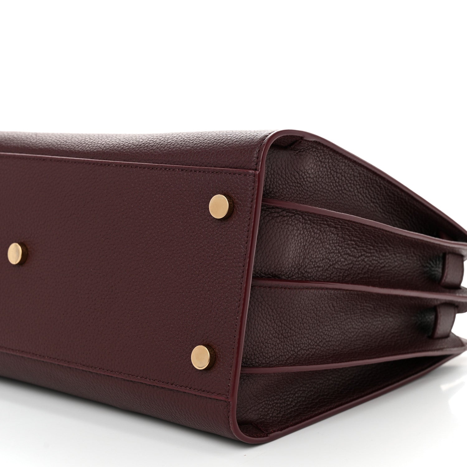Saint Laurent Grained Calfskin Small Supple Sac De Jour Rouge Cabernet 10 of 10