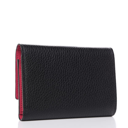 Louis Vuitton Taurillon Capucines Compact Wallet Black 3 of 9