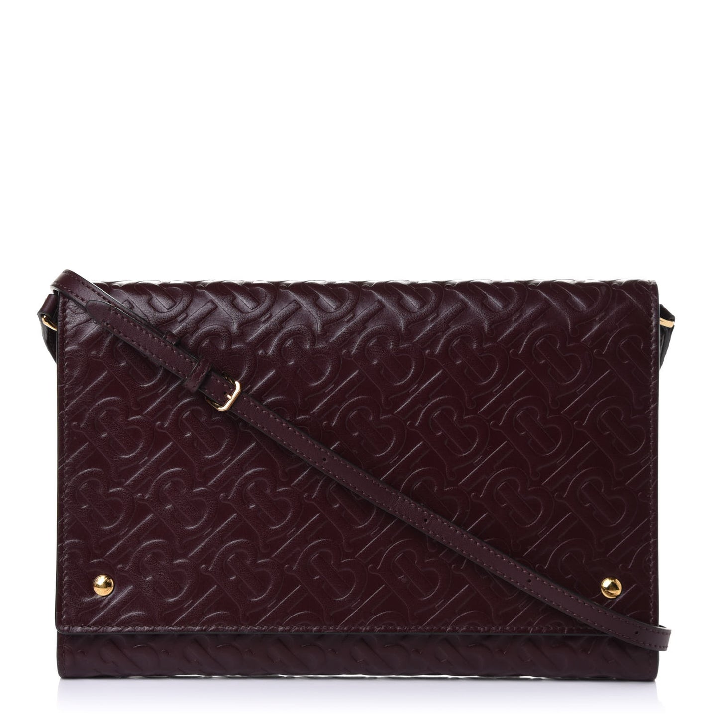 Calfskin Embossed Monogram Large Crossbody Oxblood