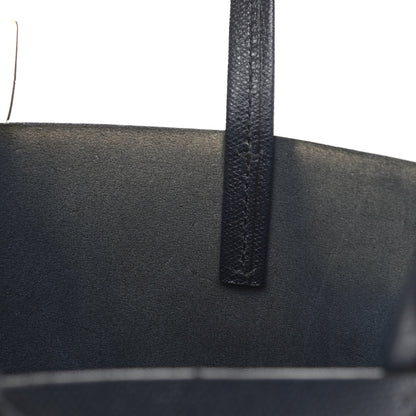 Celine Grained Calfskin Small Vertical Bi-Cabas Navy Terracotta 11 of 12