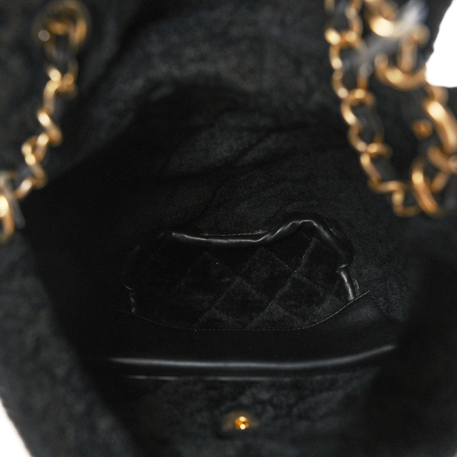 Chanel Lambskin Shearling Quilted CC Backpack Black 5 of 8