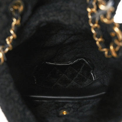 Chanel Lambskin Shearling Quilted CC Backpack Black 5 of 8