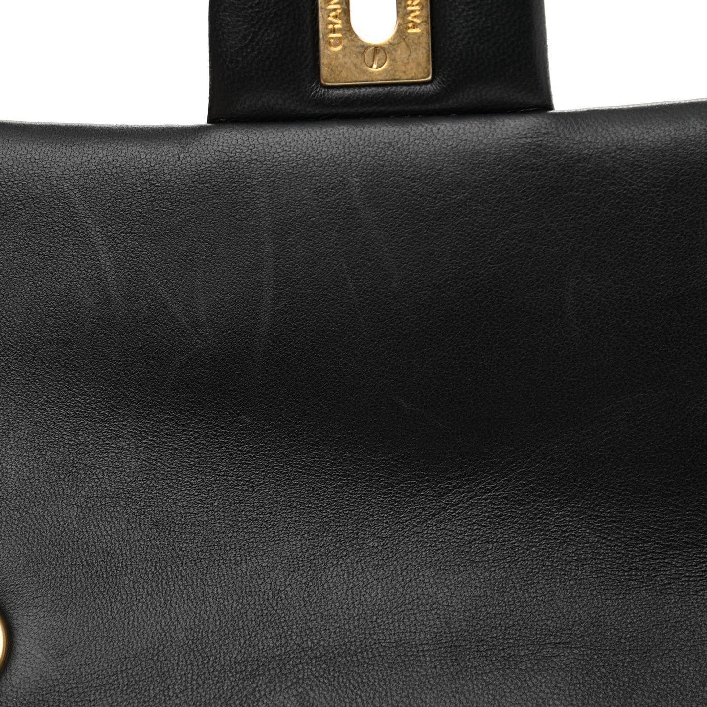 Lambskin Quilted Mini Rectangular Flap Black