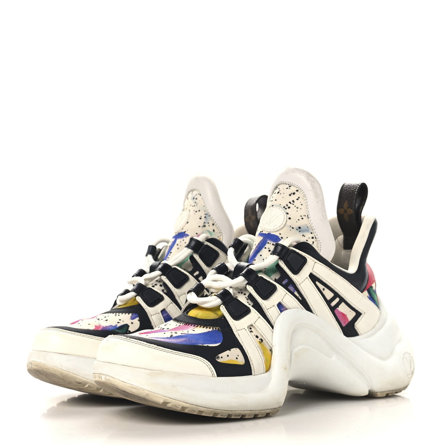Calfskin Monogram LV Archlight Sneakers 39 Multicolor White
