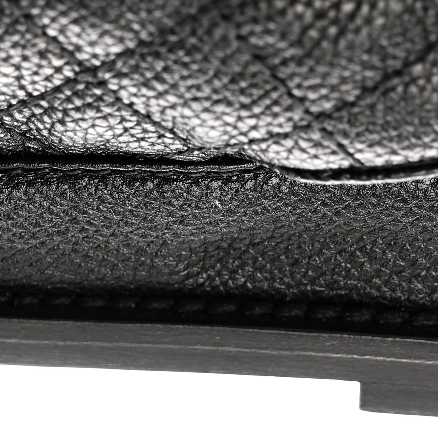 Grained Calfskin Velcro Dad Sandals 39.5 Black