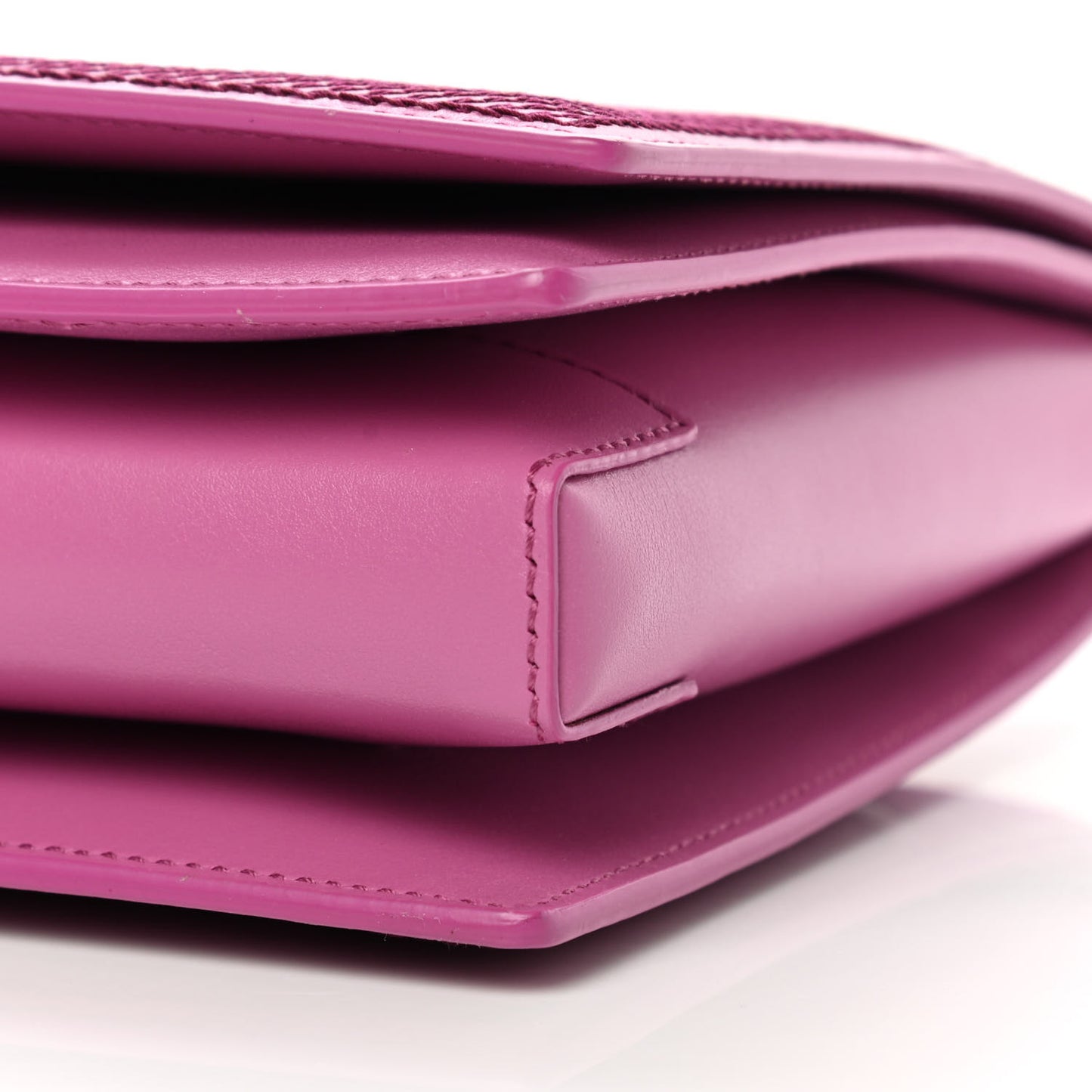 Stitched Calfskin Medium Ginny Shoulder Bag Pink