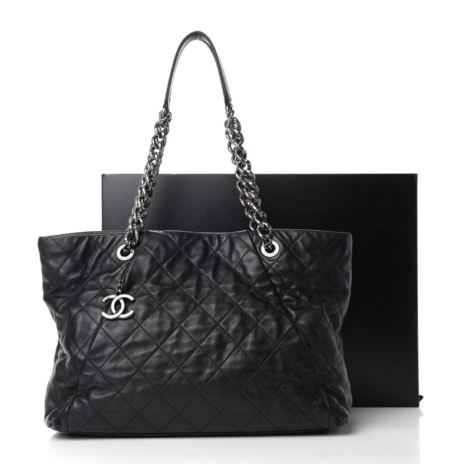 Chanel Lambskin Quilted Tote Black 12 of 12
