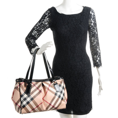 Burberry Nova Check Medium Melbury Tote Black 2 of 9