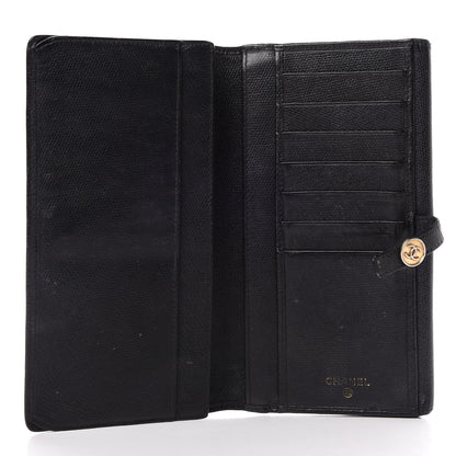 Chanel Grained Calfskin CC Button Wallet Black 5 of 8