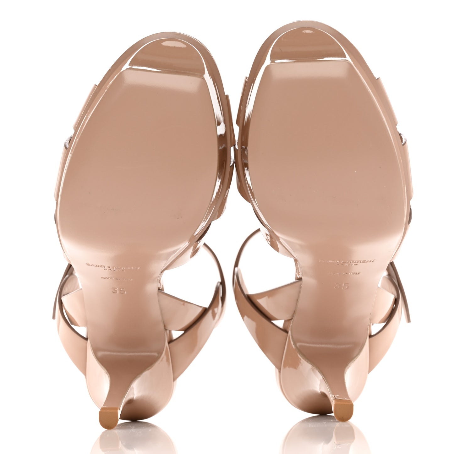 Patent Tribute 105 Platform Sandals 35 Nude Powder