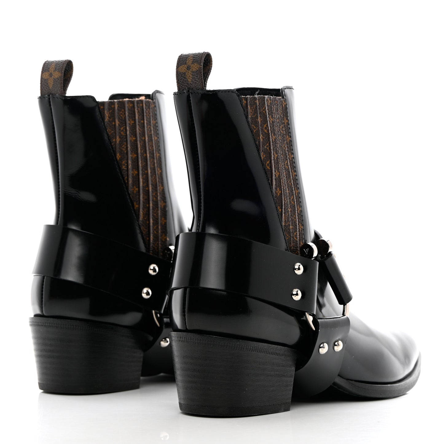 Calfskin Monogram Rhapsody Ankle Boots 38.5 Black