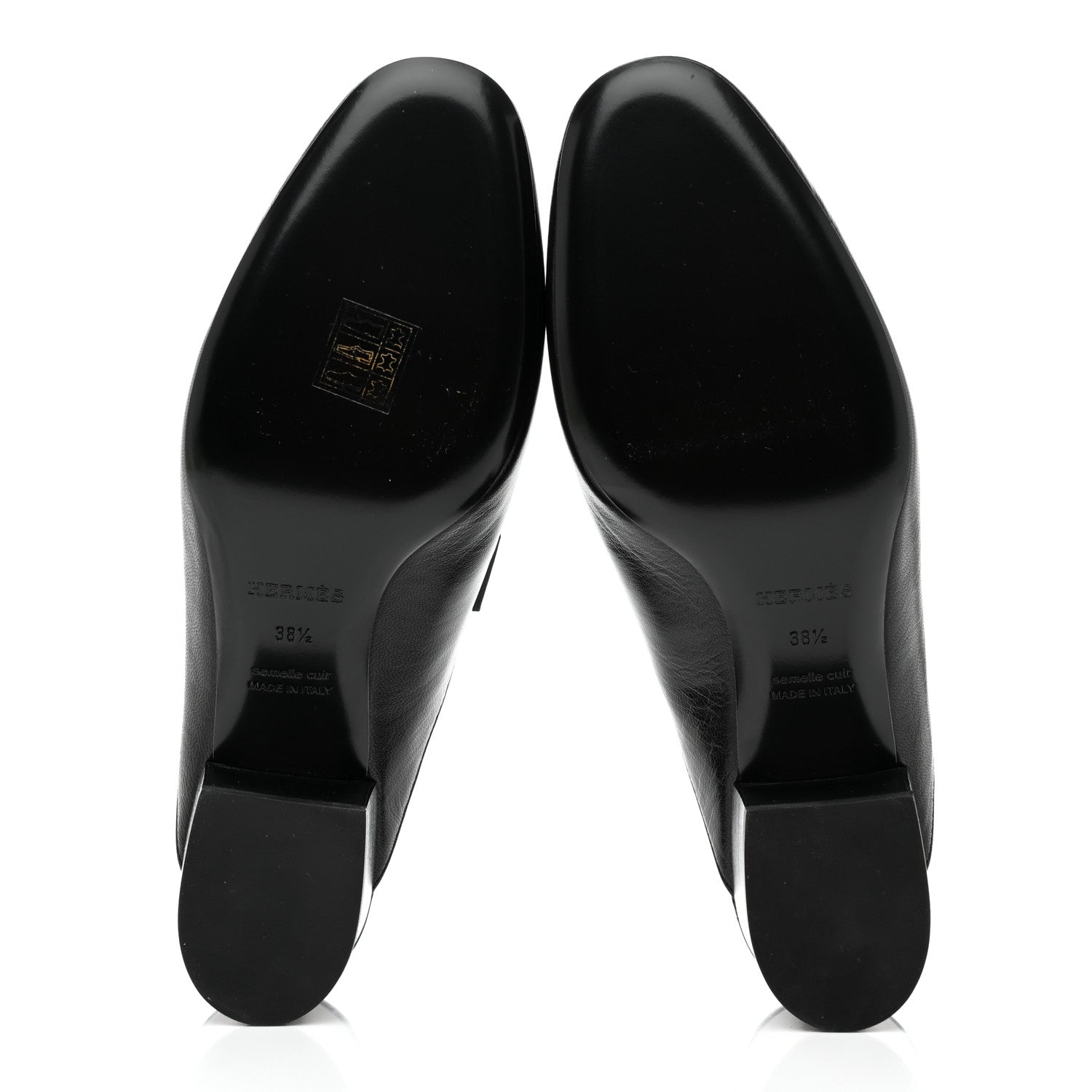 Hermes Goatskin Paradis Mules 38.5 Black 5 of 9