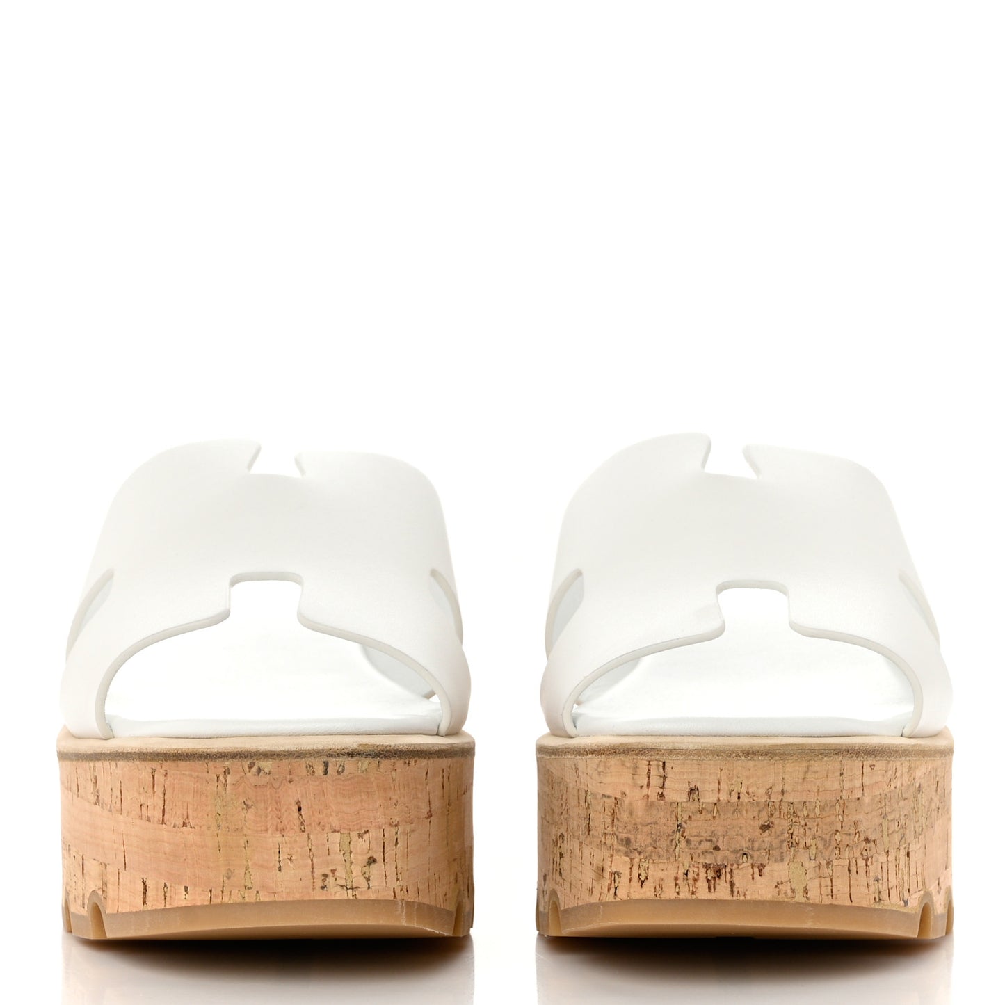 Calfskin Cork Eze 30 Sandals 41 White