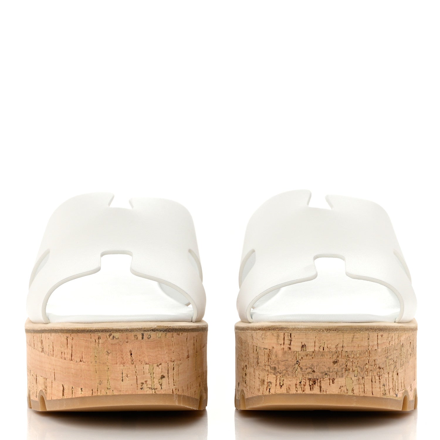 Hermes Calfskin Cork Eze 30 Sandals 41 White 2 of 10