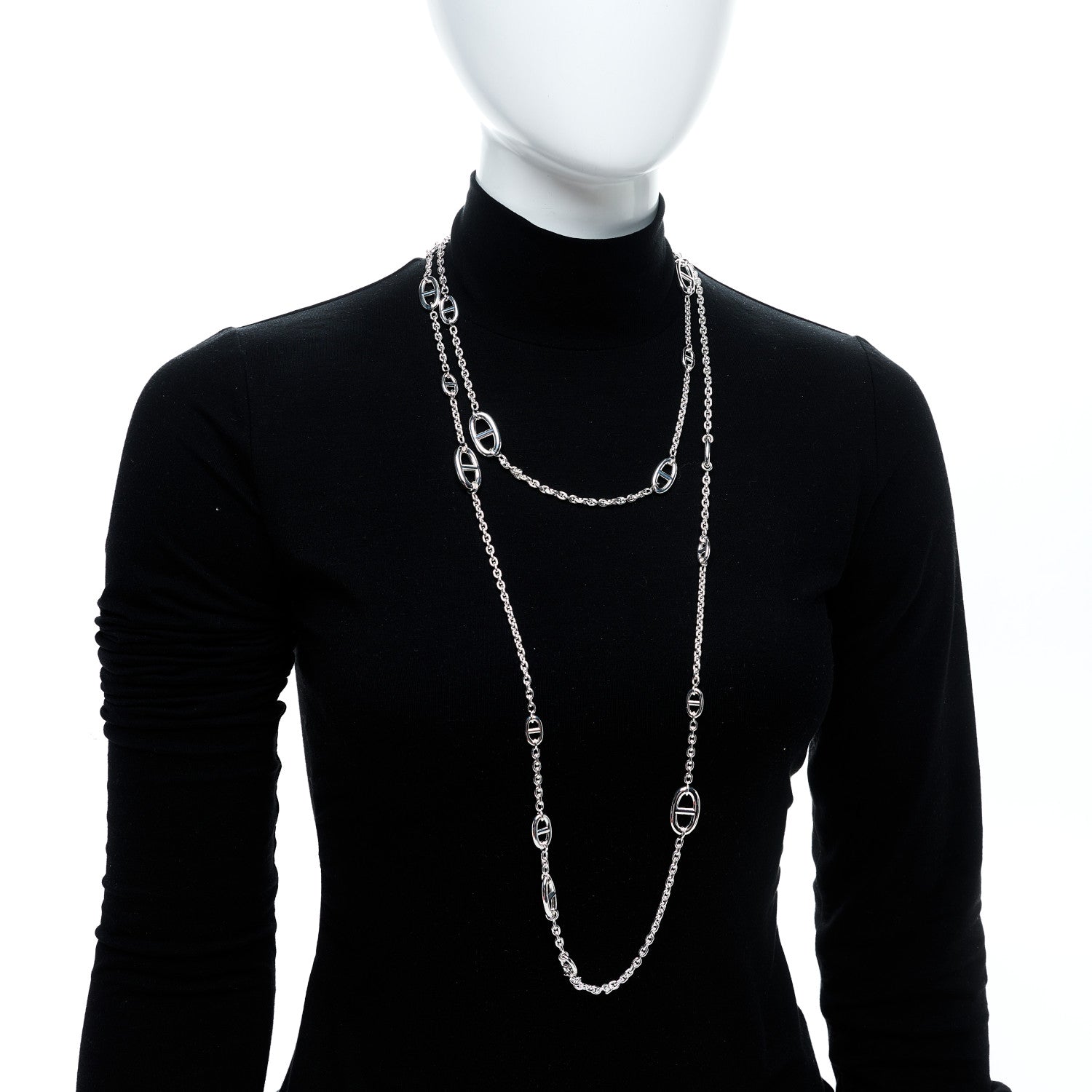 Hermes Sterling Silver Farandole Necklace 160 2 of 8