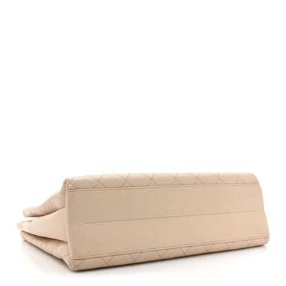 Chanel Lambskin Stitched Large Coco Luxe Tote White 4 of 17