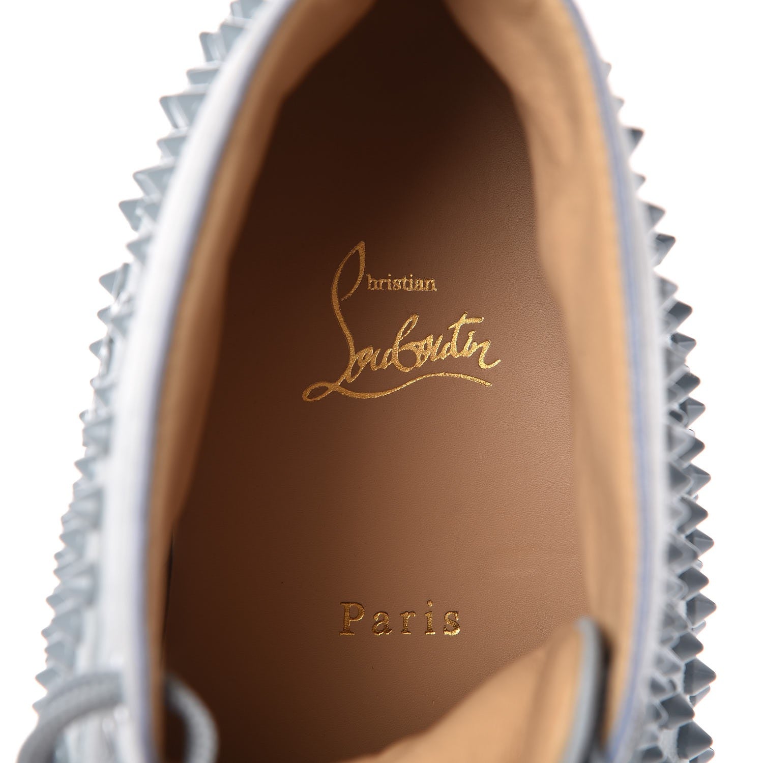 Christian Louboutin Mens Suede Louis Spikes Flat Sneakers 42.5 Blue 11 of 13