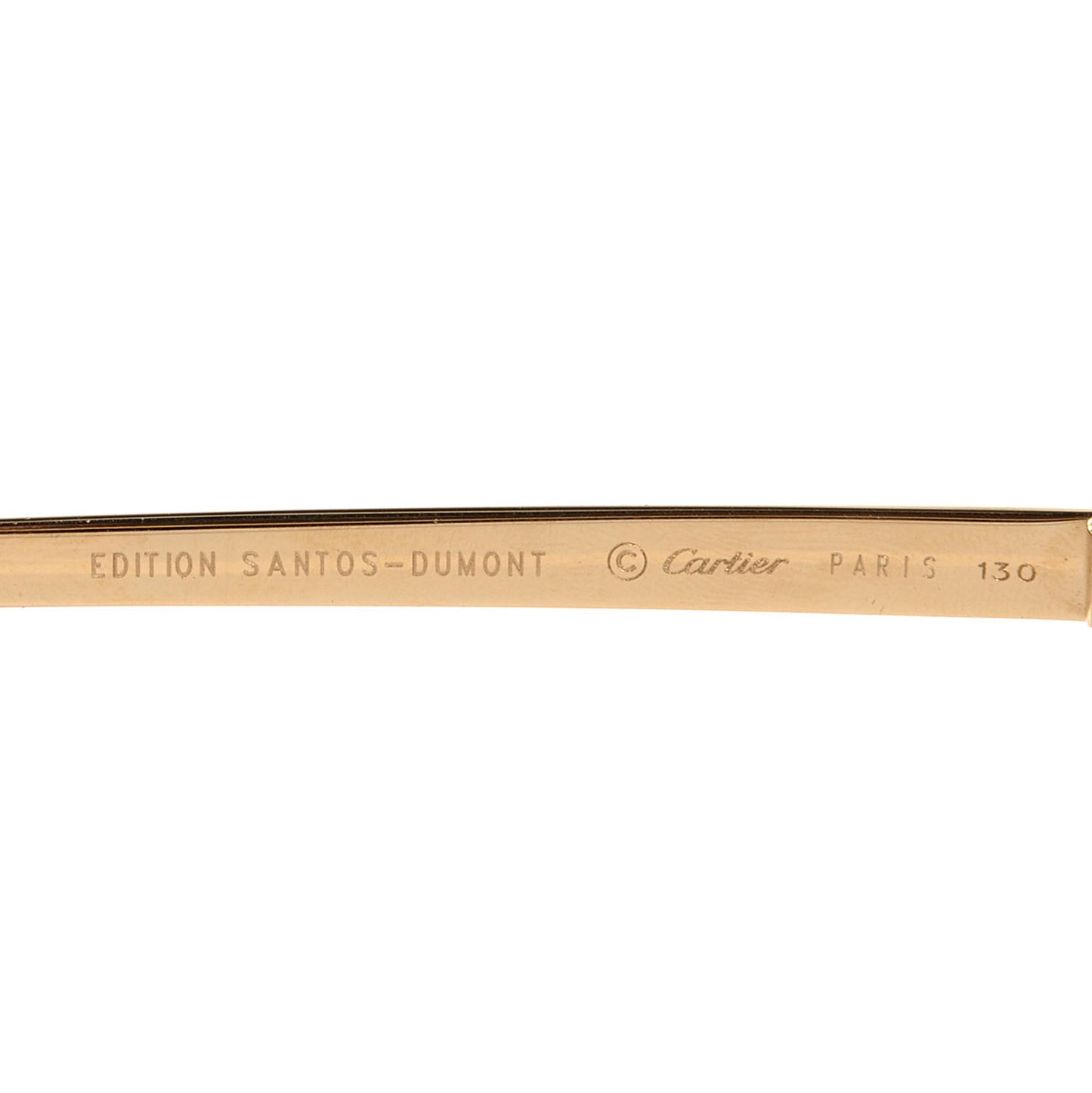 Santos Dumont Rimmed Aviator Sunglasses Gold