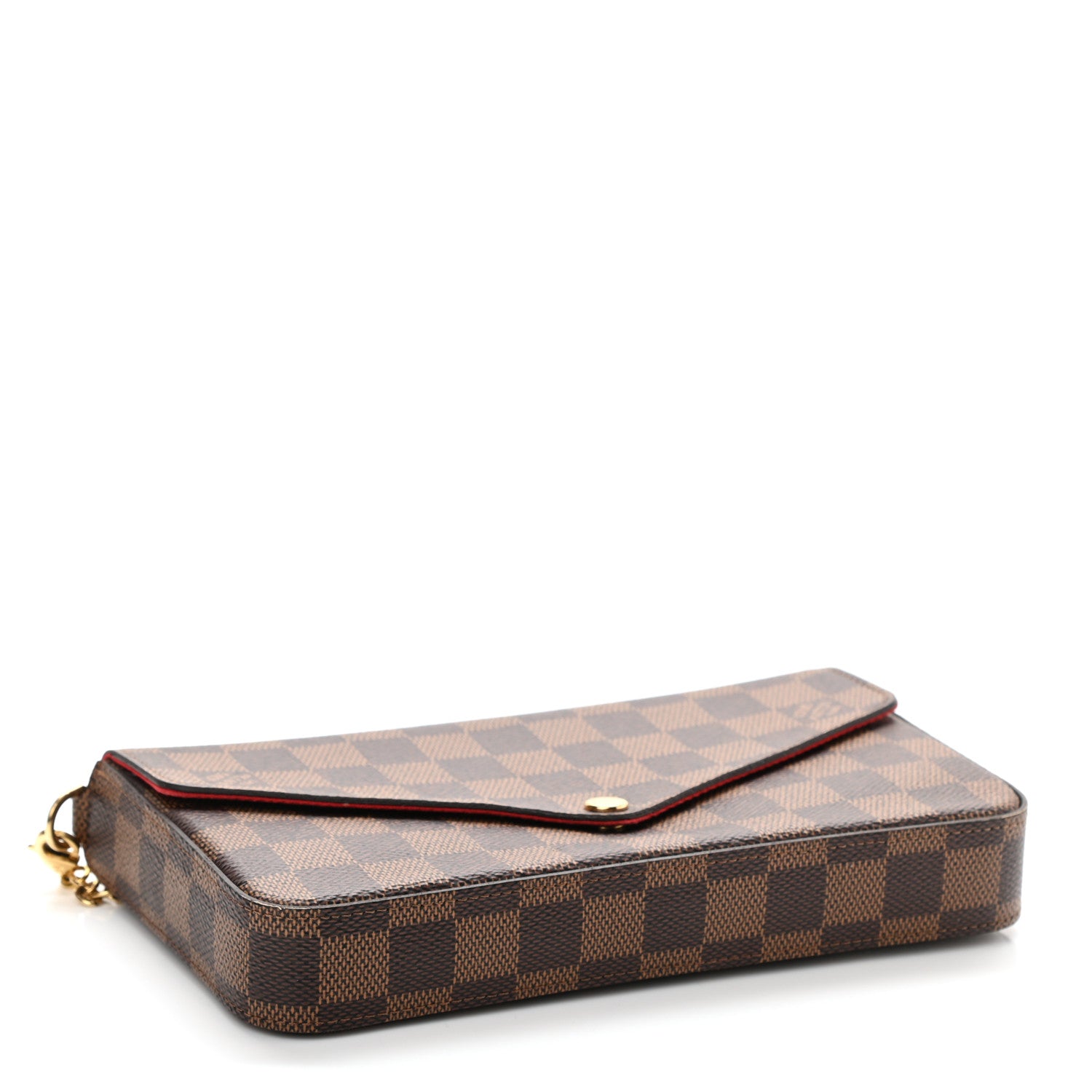 Louis Vuitton Damier Ebene Pochette Felicie Chain Wallet 4 of 7
