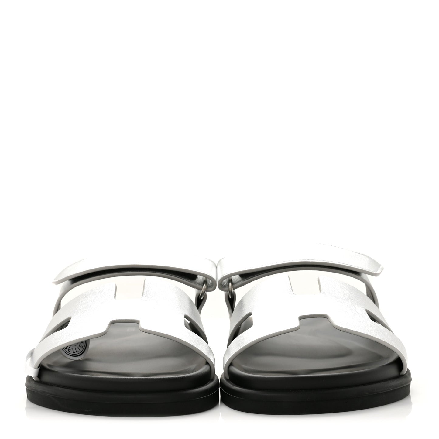 Metallic Goatskin Womens Chypre Sandals 40 Argent