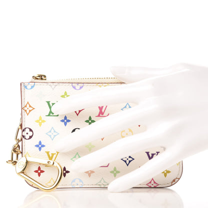 Louis Vuitton Monogram Multicolor Key Pouch White Litchi 2 of 5