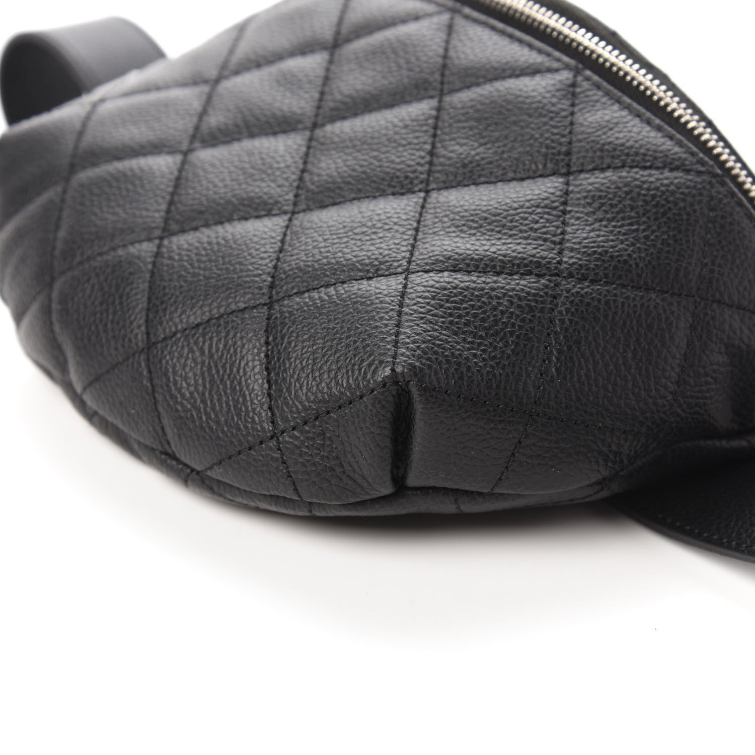 Chanel Grained Calfskin Quilted Waist Belt Bag Black 7 of 10