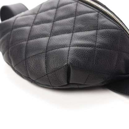 Chanel Grained Calfskin Quilted Waist Belt Bag Black 7 of 10