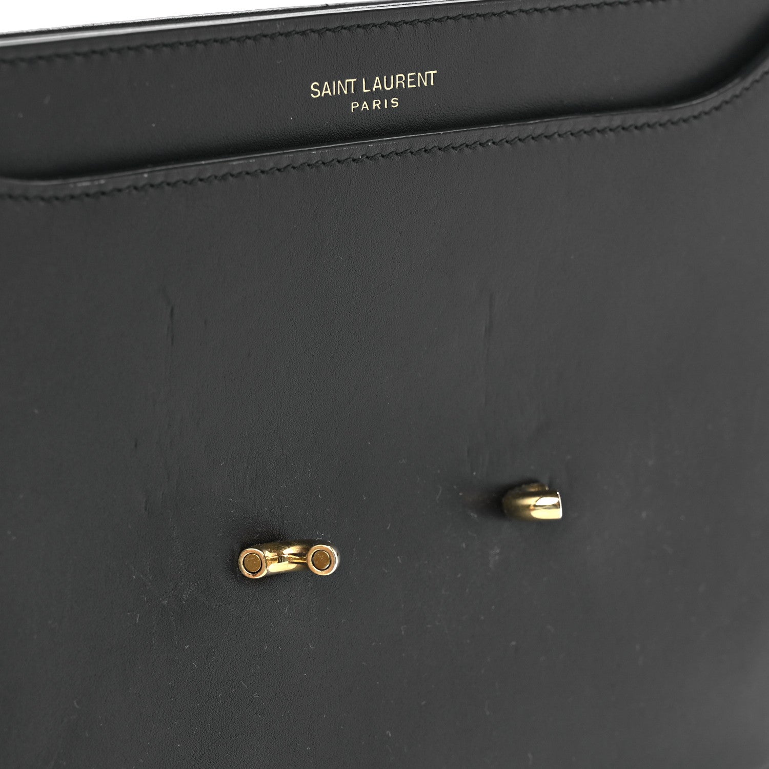 Saint Laurent Smooth Calfskin Le Maillon Satchel Black 14 of 15