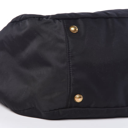 Prada Tessuto Nylon Jacquard Logo Tote Black 9 of 9
