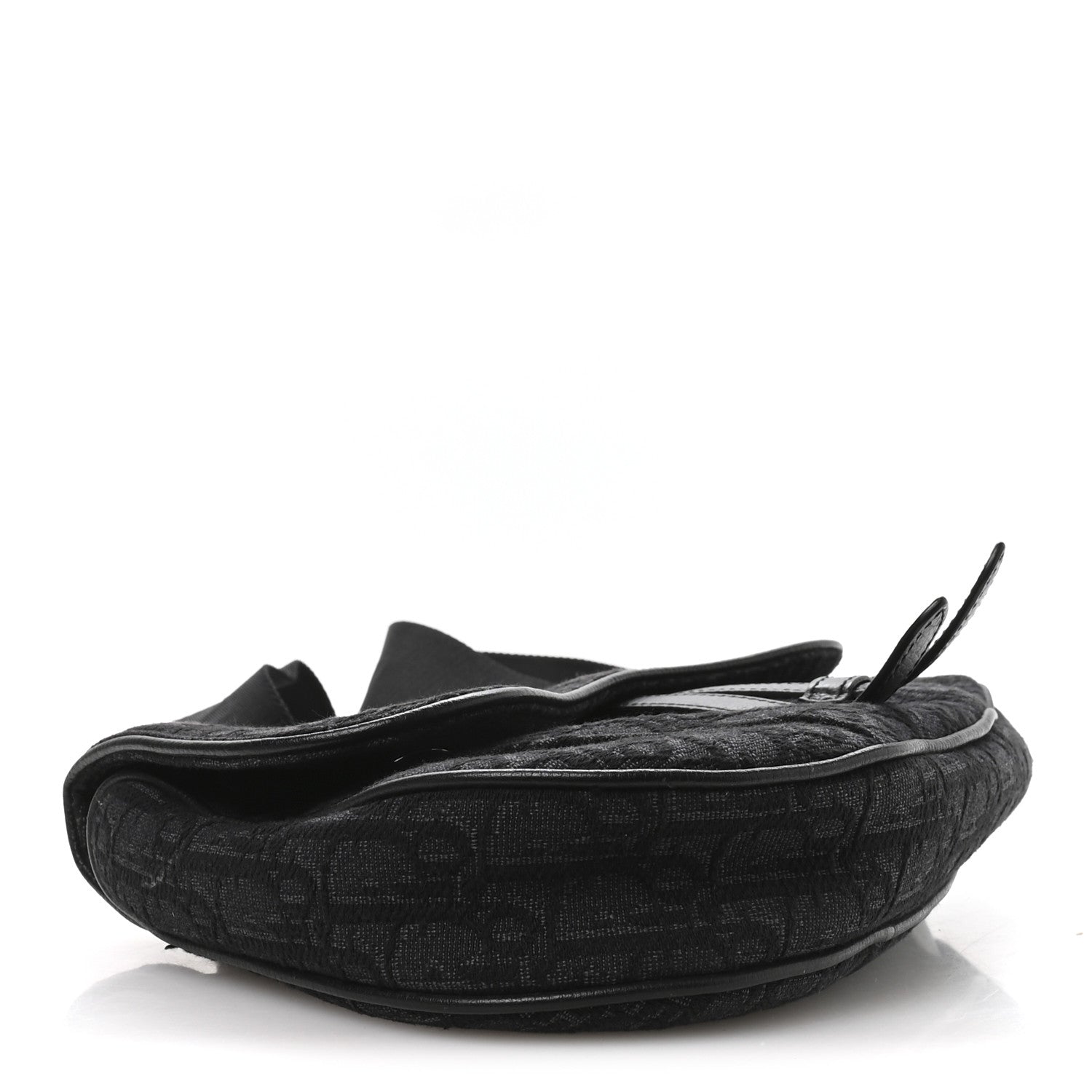 Christian Dior Oblique Mens Saddle Bag Black Blue 4 of 11