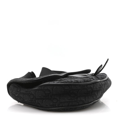 Christian Dior Oblique Mens Saddle Bag Black Blue 4 of 11