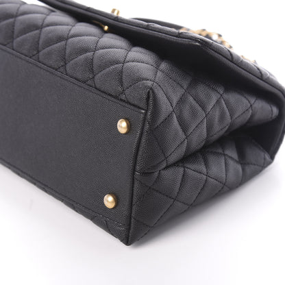 Chanel Caviar Quilted Small Coco Handle Flap Black 10 of 10
