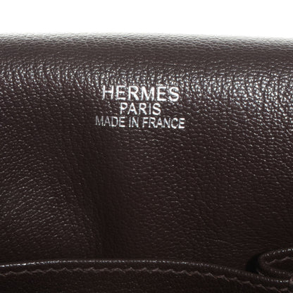 Hermes Taurillon Clemence Jypsiere 34 Chocolate 8 of 8