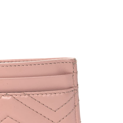 Gucci Calfskin Matelasse GG Marmont Card Holder Perfect Pink 12 of 13