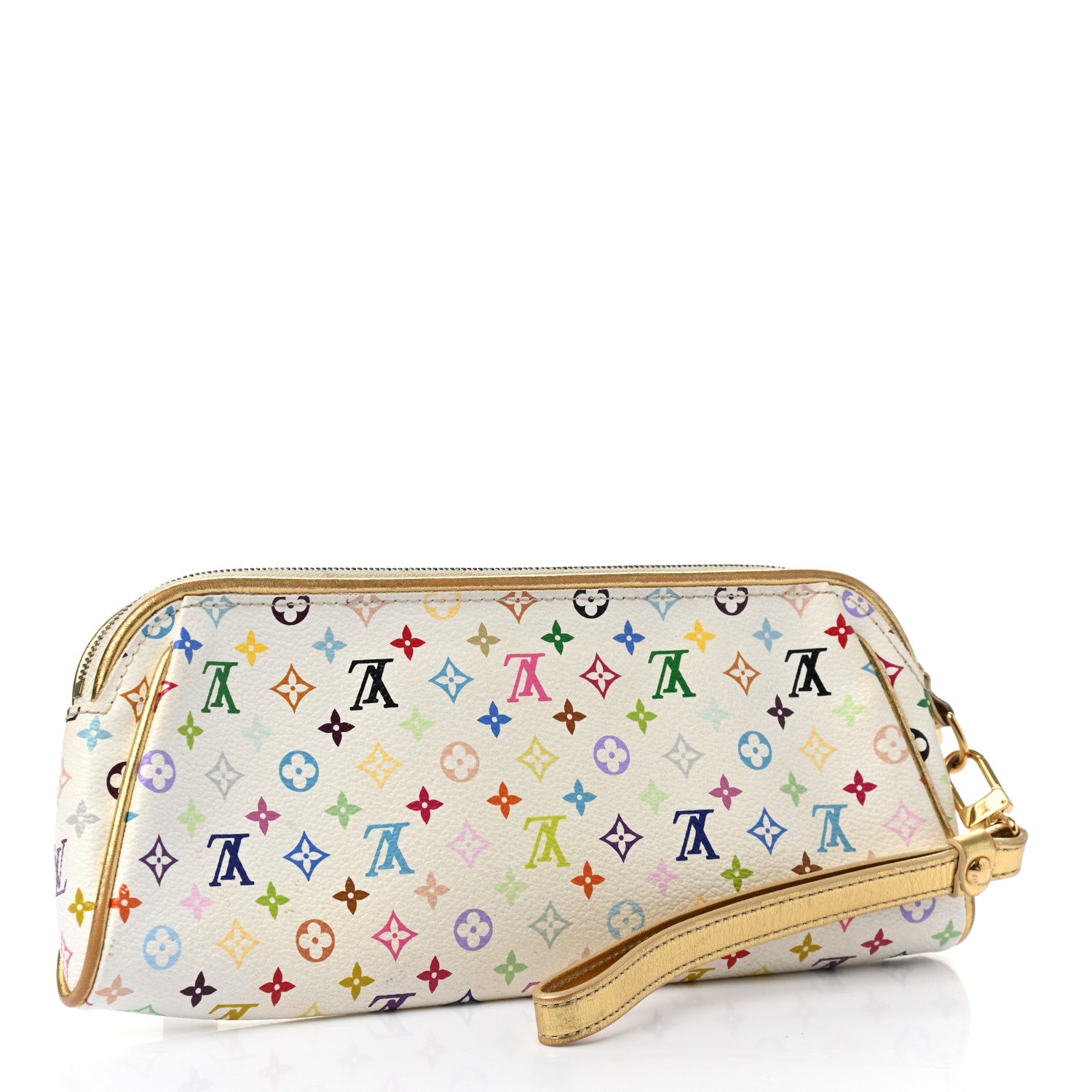 Louis Vuitton Monogram Multicolor Kate Clutch White 3 of 8