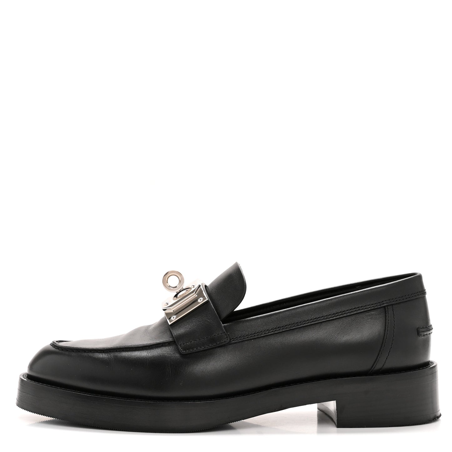 Calfskin Womens Hot Loafer 38 Black 39.5 Black
