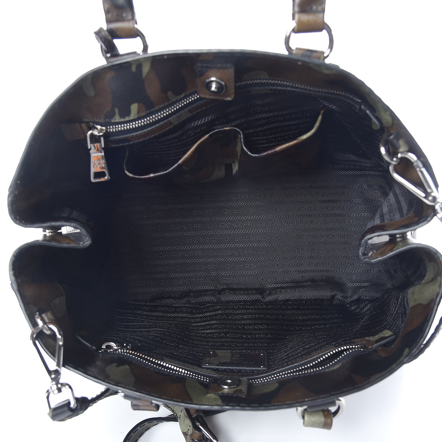 Prada Saffiano Camouflage Military Tote Mimetico 6 of 18