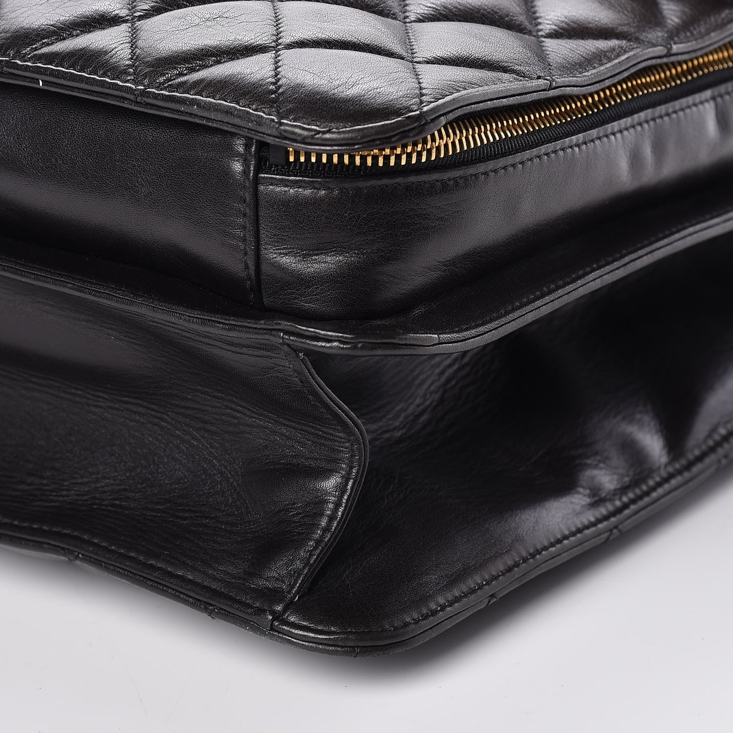 Chanel Lambskin Quilted Briefcase Laptop Bag Black 13 of 13