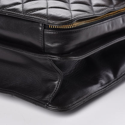Chanel Lambskin Quilted Briefcase Laptop Bag Black 13 of 13