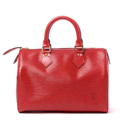 Louis Vuitton Epi Speedy 25 Castillan Red 1 of 9