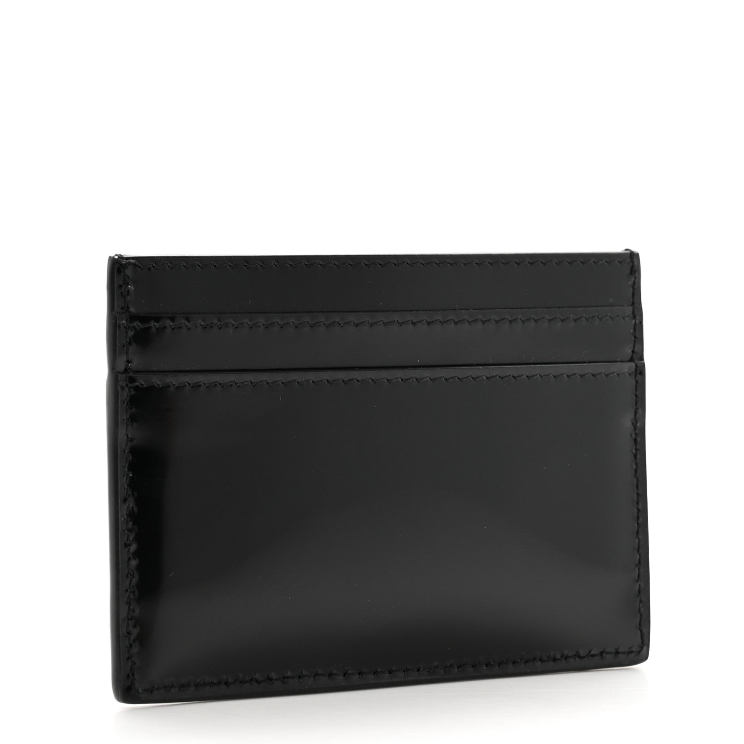 Saint Laurent Patent Calfskin Monogram Credit Card Case Black 3 of 8