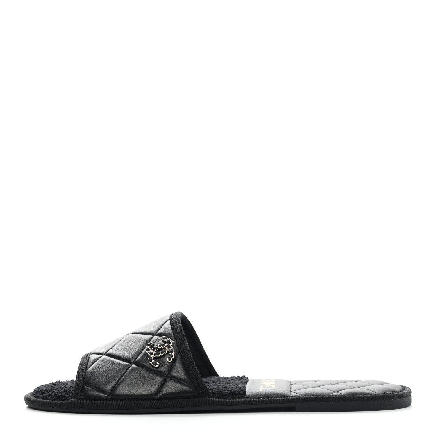Chanel Lambskin CC Flat Mules S Black 2 of 11