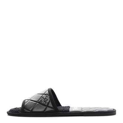Chanel Lambskin CC Flat Mules S Black 2 of 11