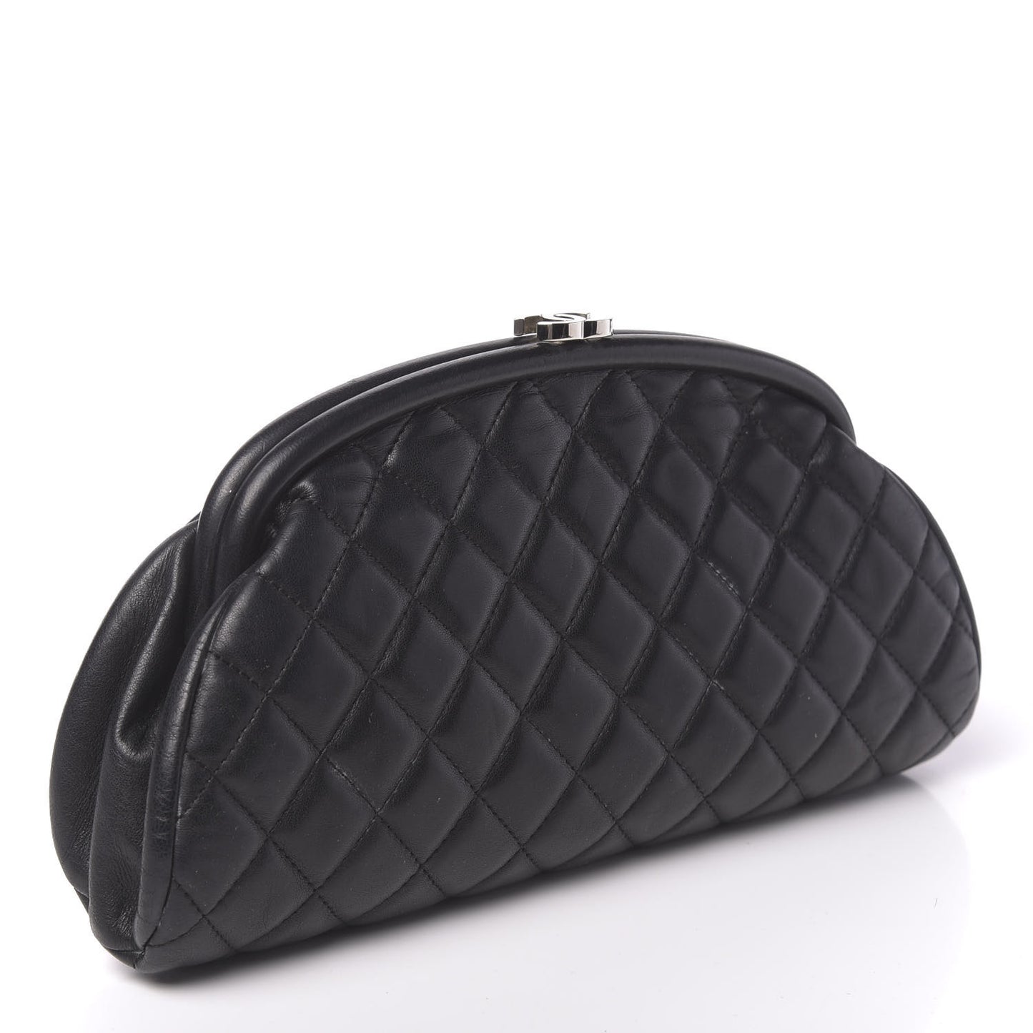 Lambskin Quilted Timeless Clutch Black