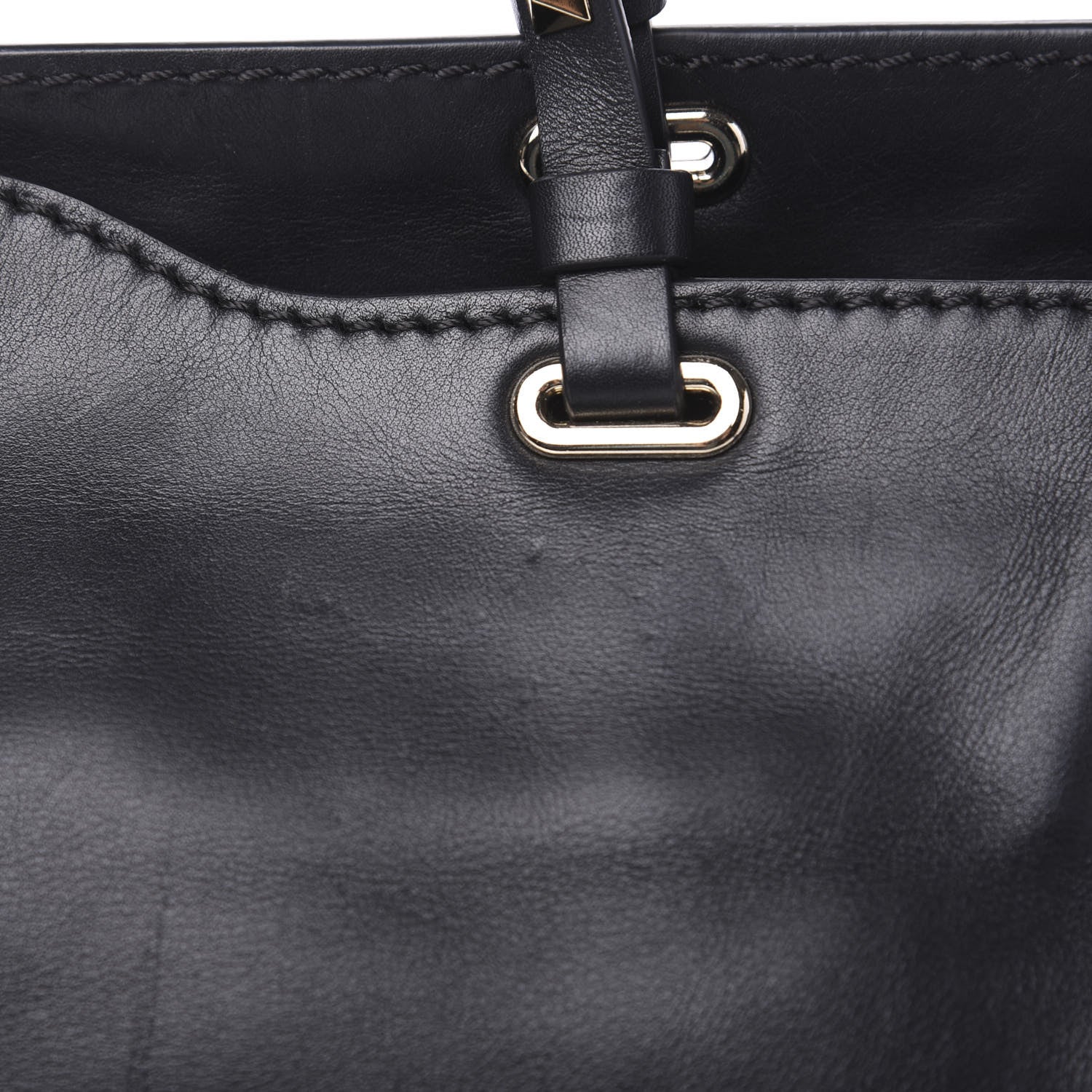 Valentino Garavani Vitello Medium Rockstud Tote Black 12 of 12