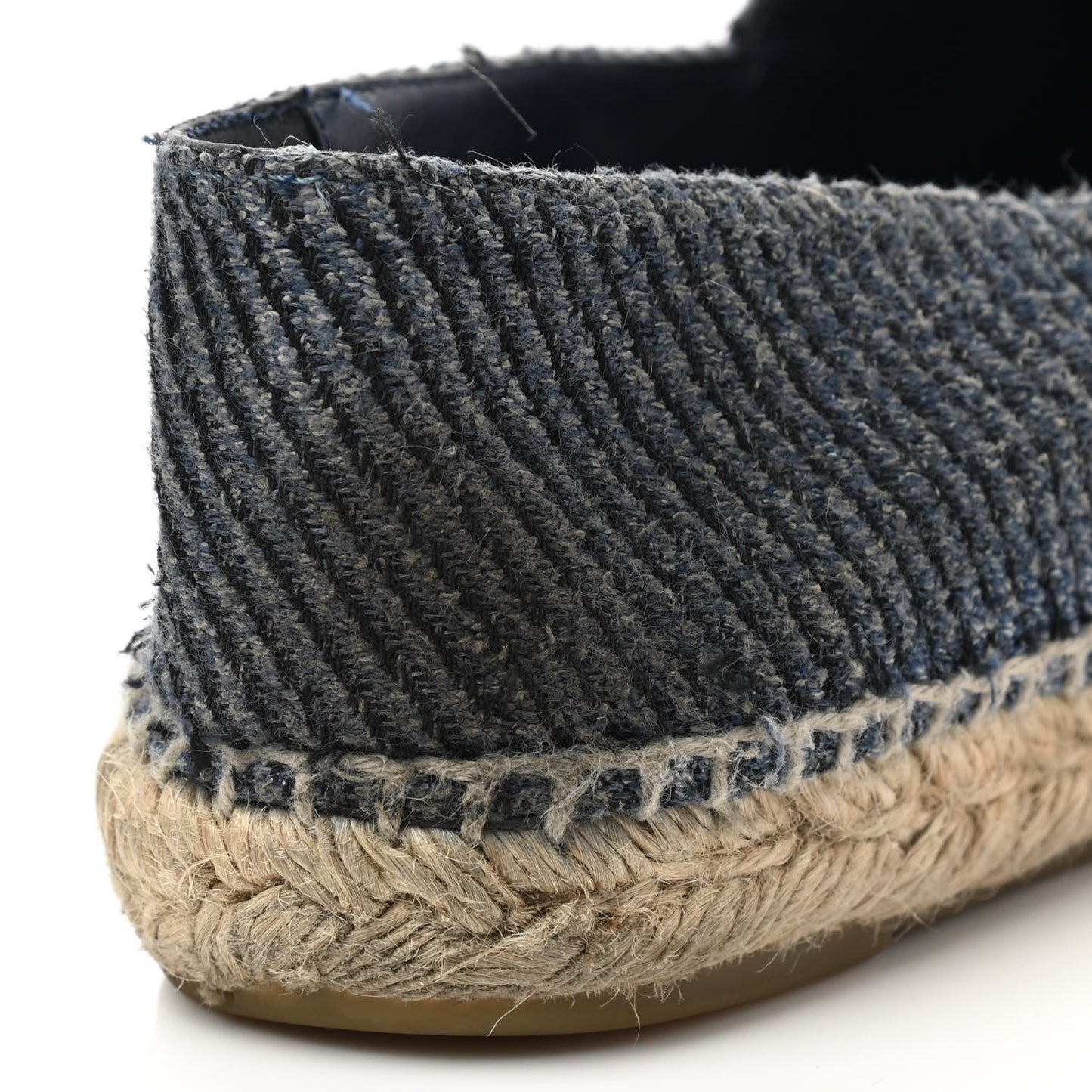 Cotton Tweed CC Espadrilles 38 Blue Ecru Black